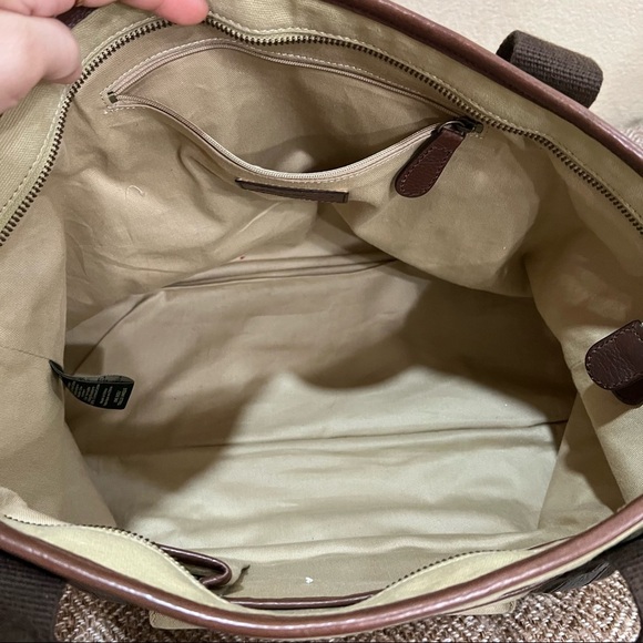 Eddie Bauer Cavas Tote Bag Large Carry On Bag 18W*20*H*6D Travel Airport Laptop - Picture 5 of 13